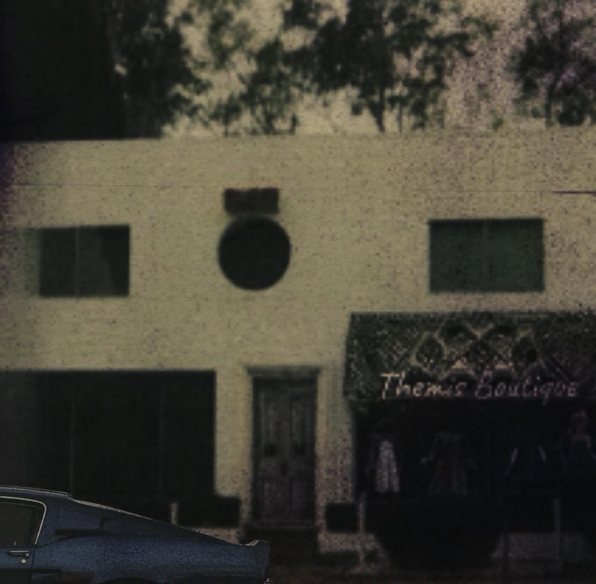 Themis Boutique on North La Cienega, Jim’s blue GT500 in the lot